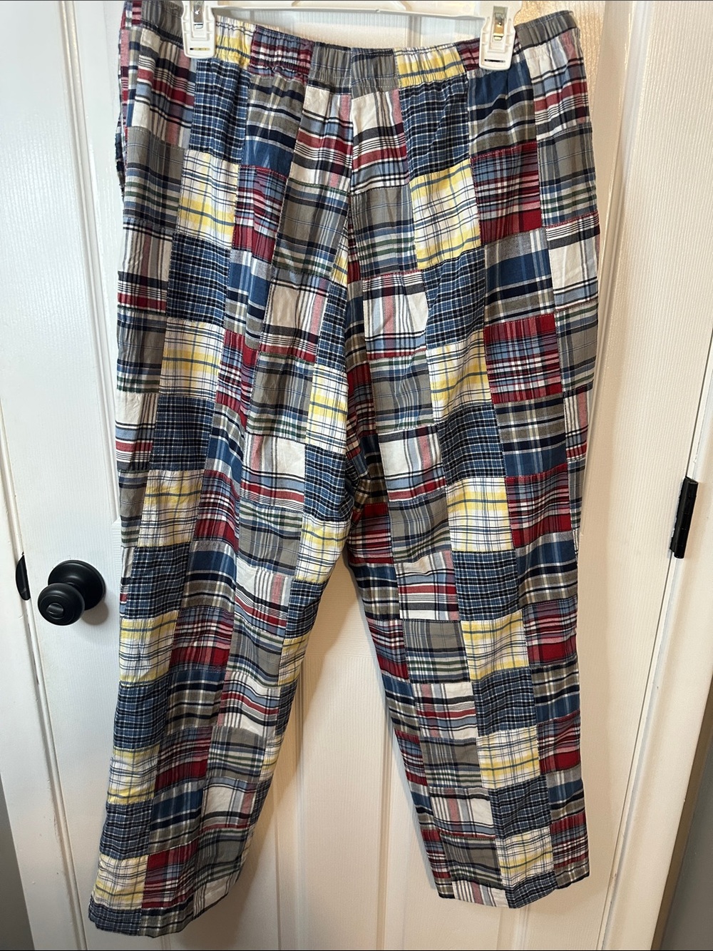 Orvis Madras Multicolor Plaid Patchwork 100% cotton pants - Picture 4 of 4